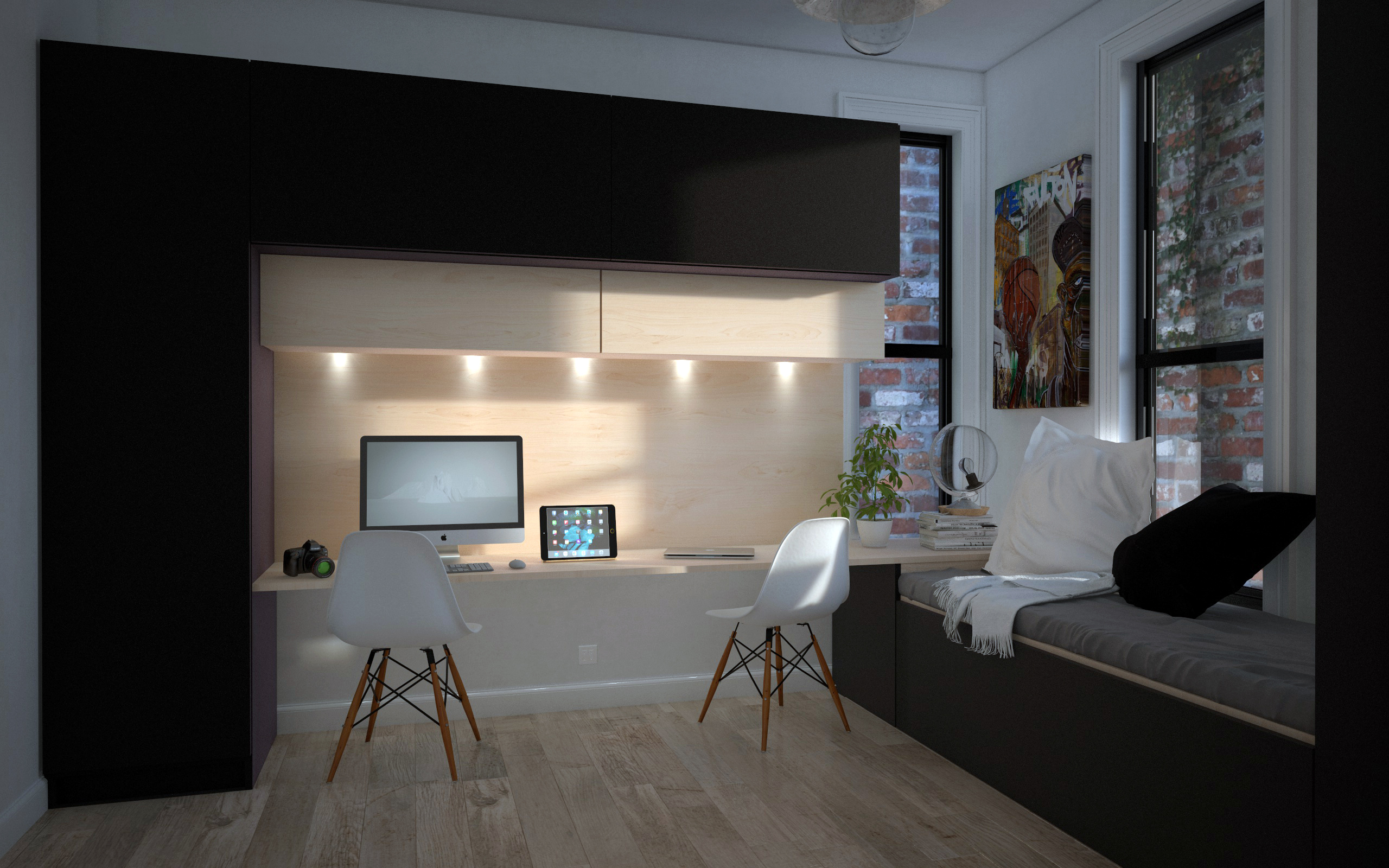 Interior design office render