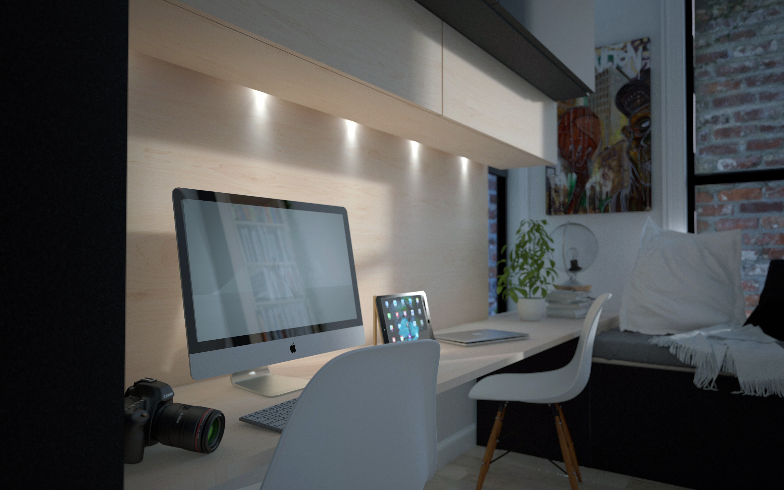 Front interior render