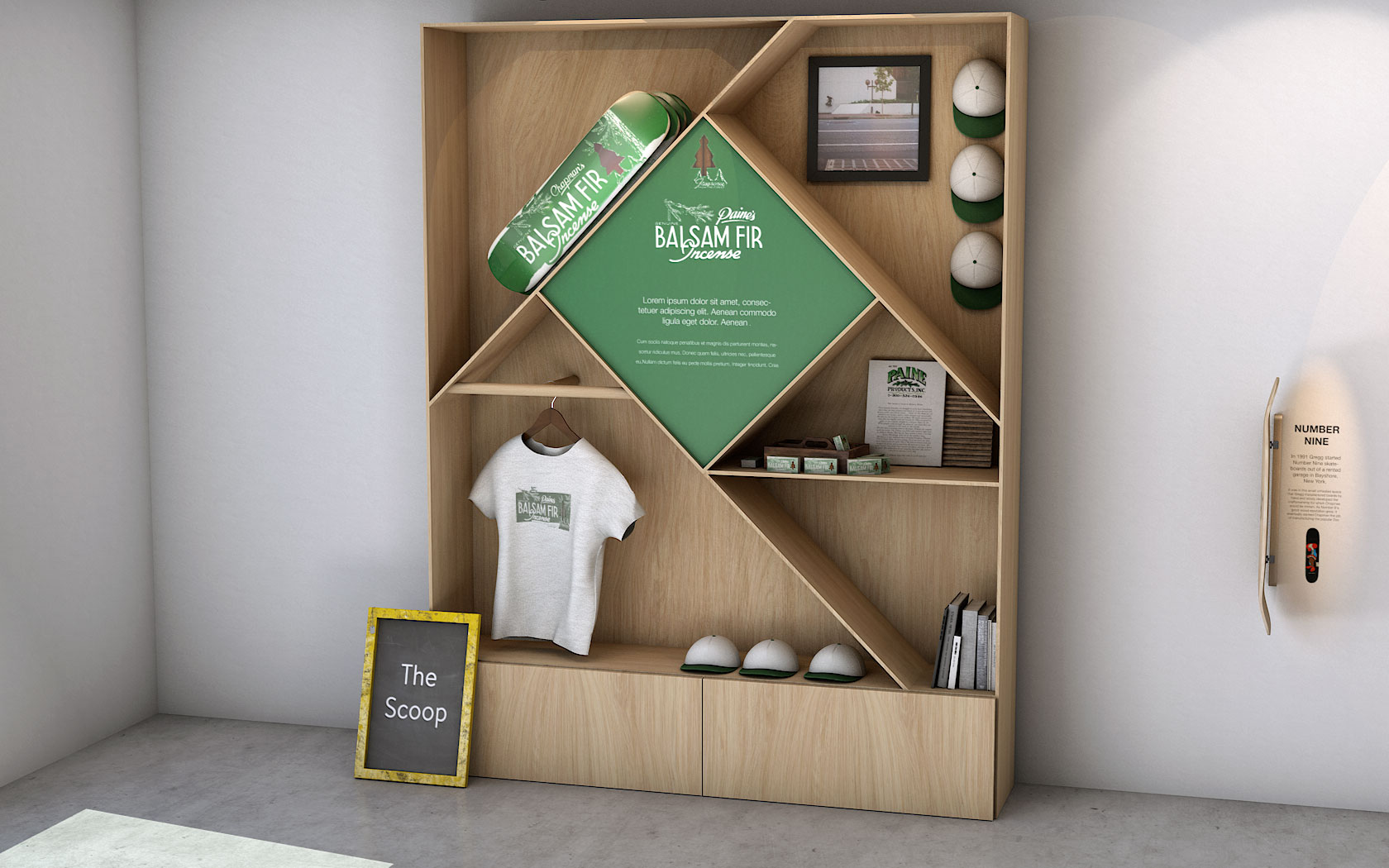 Chapman Skateboards concept retail render